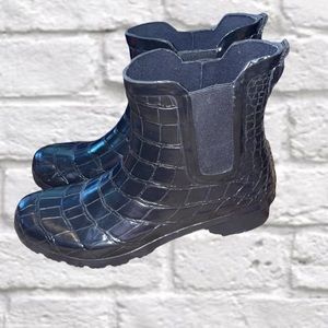 ROMA snakeskin rain boots size 8